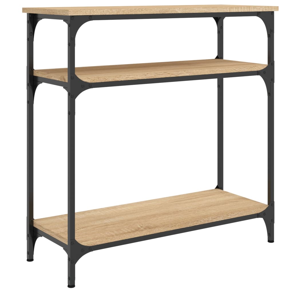 Table console chêne sonoma 75x29x75 cm bois d'ingénierie - XIOS