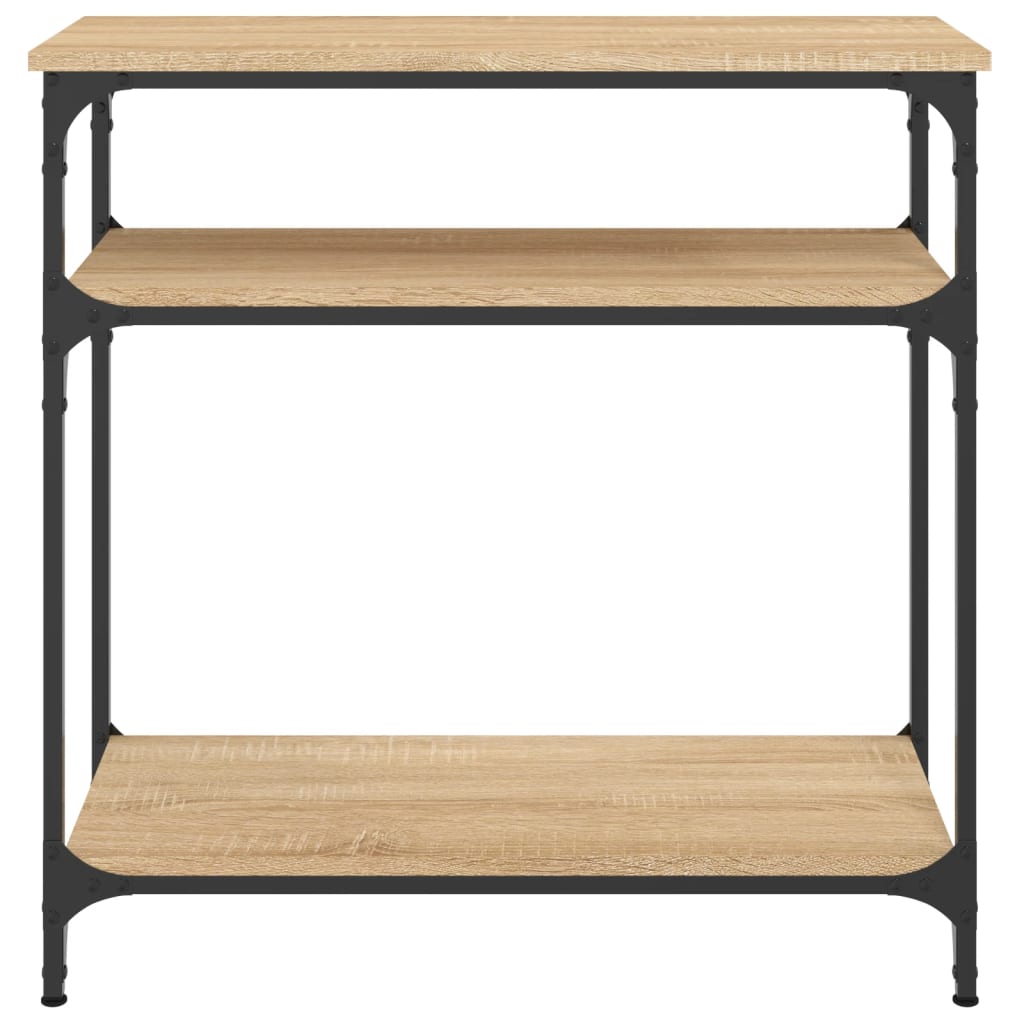 Table console chêne sonoma 75x29x75 cm bois d'ingénierie - XIOS