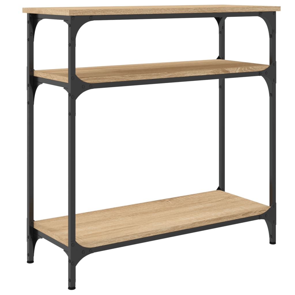 Table console chêne sonoma 75x29x75 cm bois d'ingénierie - XIOS