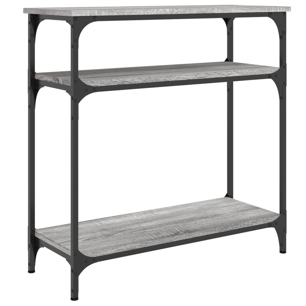 Table console sonoma gris 75x29x75 cm bois d'ingénierie - XIOS