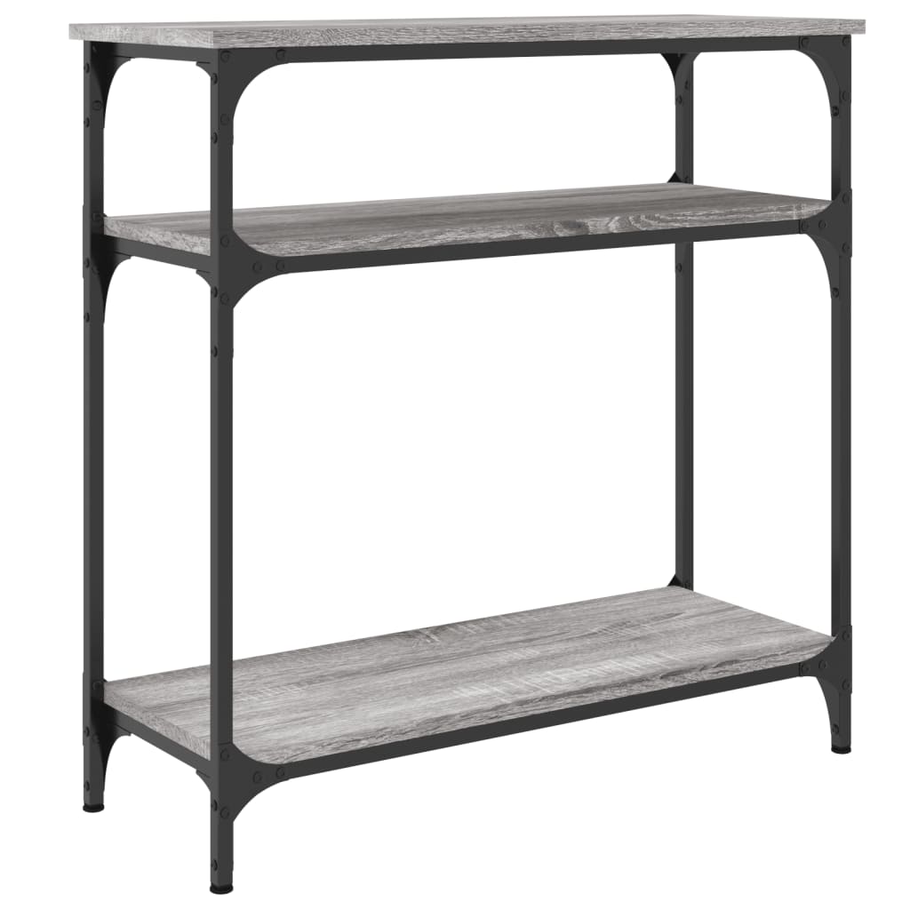 Table console sonoma gris 75x29x75 cm bois d'ingénierie - XIOS