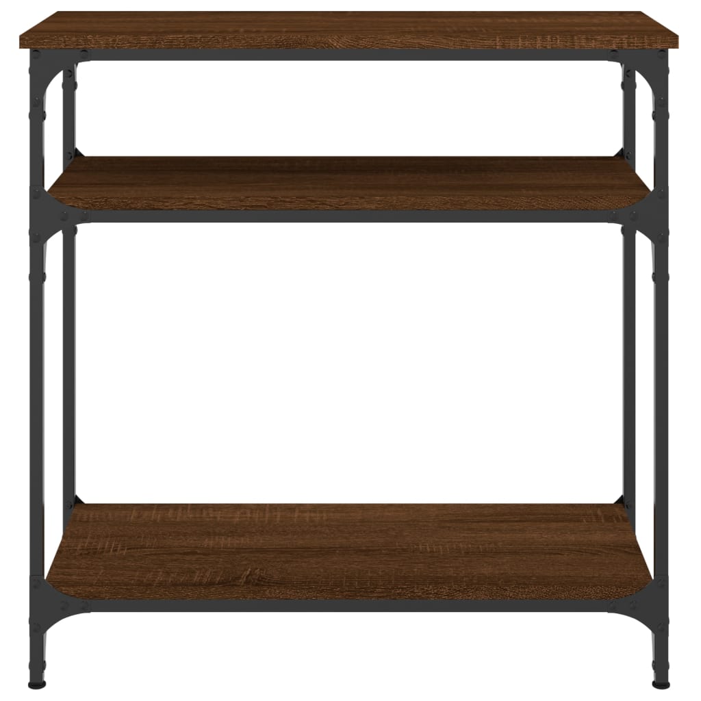 Table console chêne marron 75x29x75 cm bois d'ingénierie - XIOS