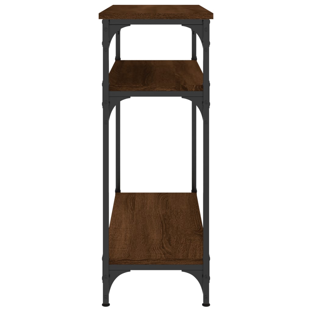 Table console chêne marron 75x29x75 cm bois d'ingénierie - XIOS