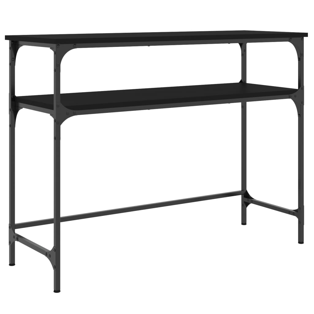 Table console noir 100x35,5x75 cm bois d'ingénierie - XIOS