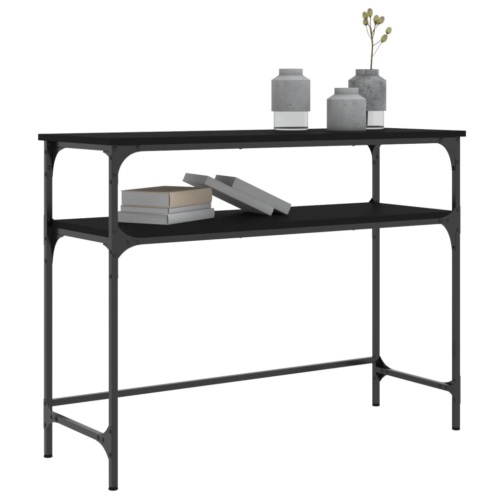 Table console noir 100x35,5x75 cm bois d'ingénierie - XIOS
