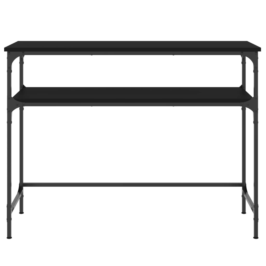 Table console noir 100x35,5x75 cm bois d'ingénierie - XIOS