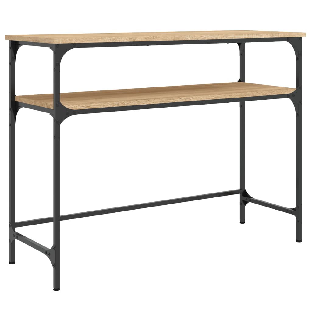 Table console chêne sonoma 100x35,5x75 cm bois d'ingénierie - XIOS