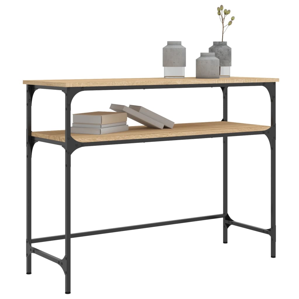Table console chêne sonoma 100x35,5x75 cm bois d'ingénierie - XIOS