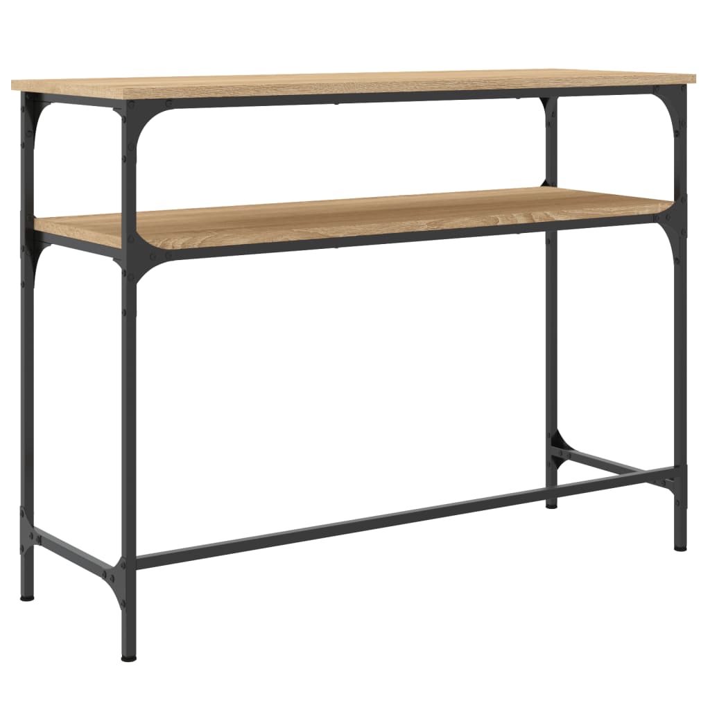 Table console chêne sonoma 100x35,5x75 cm bois d'ingénierie - XIOS