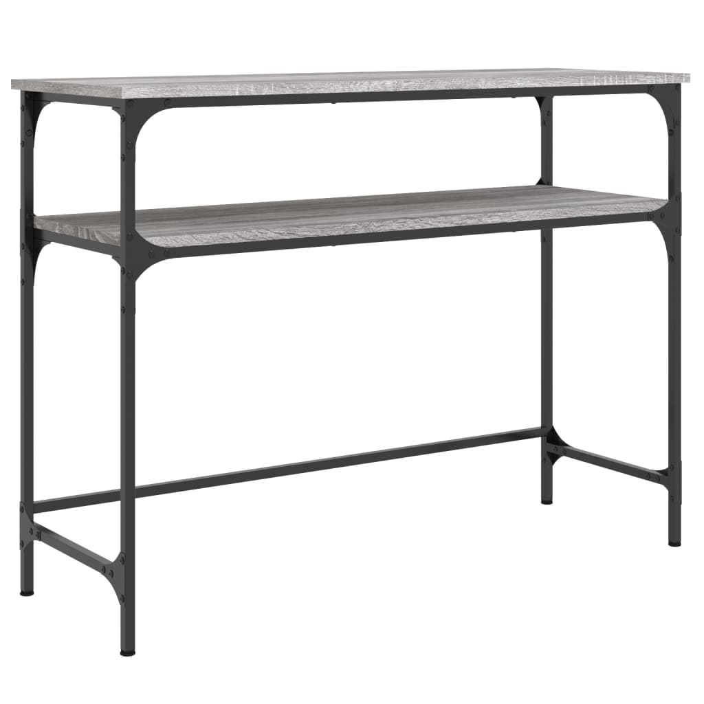 Table console sonoma gris 100x35,5x75 cm bois d'ingénierie - XIOS