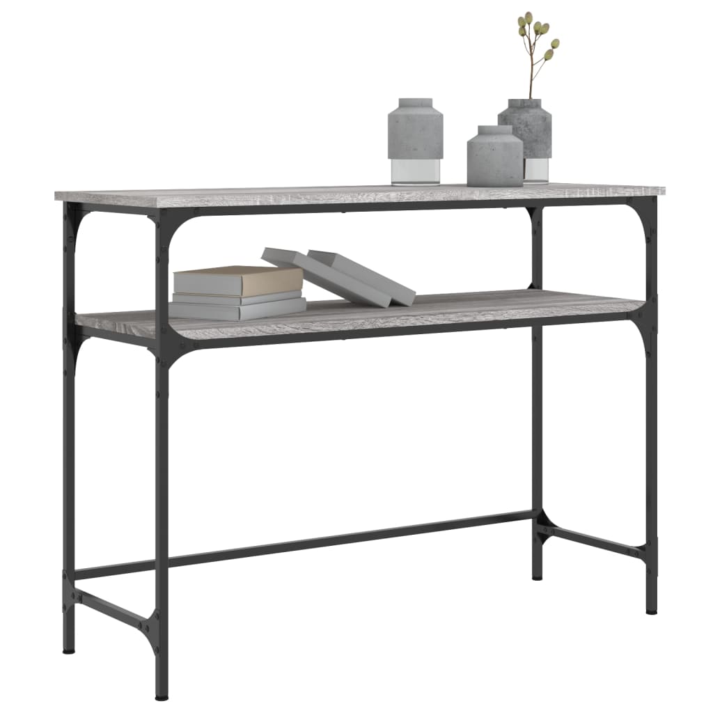 Table console sonoma gris 100x35,5x75 cm bois d'ingénierie - XIOS