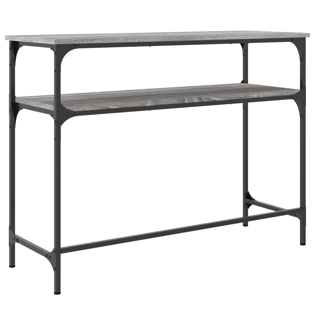 Table console sonoma gris 100x35,5x75 cm bois d'ingénierie - XIOS
