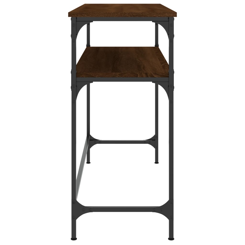 Table console chêne marron 100x35,5x75 cm bois d'ingénierie - XIOS