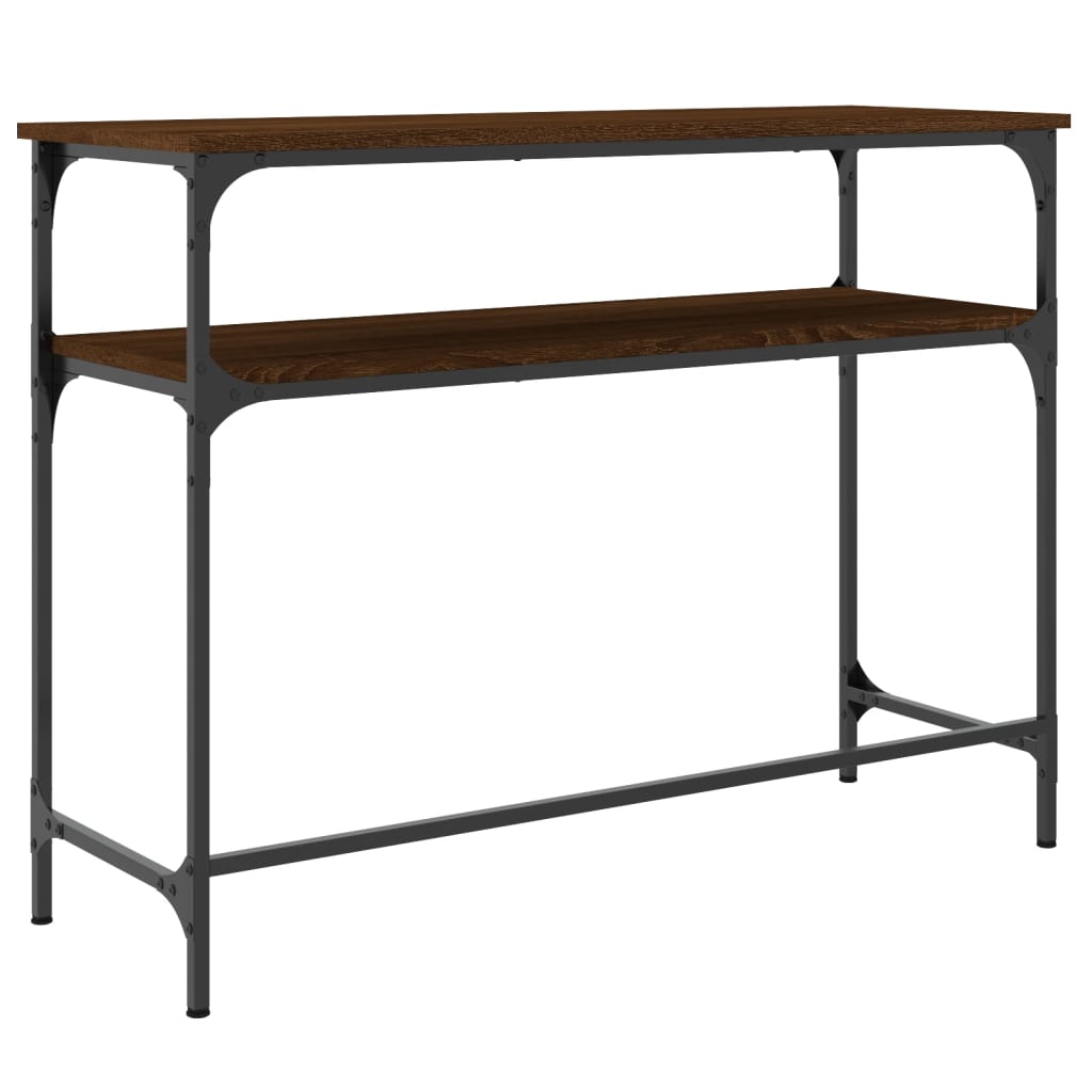Table console chêne marron 100x35,5x75 cm bois d'ingénierie - XIOS