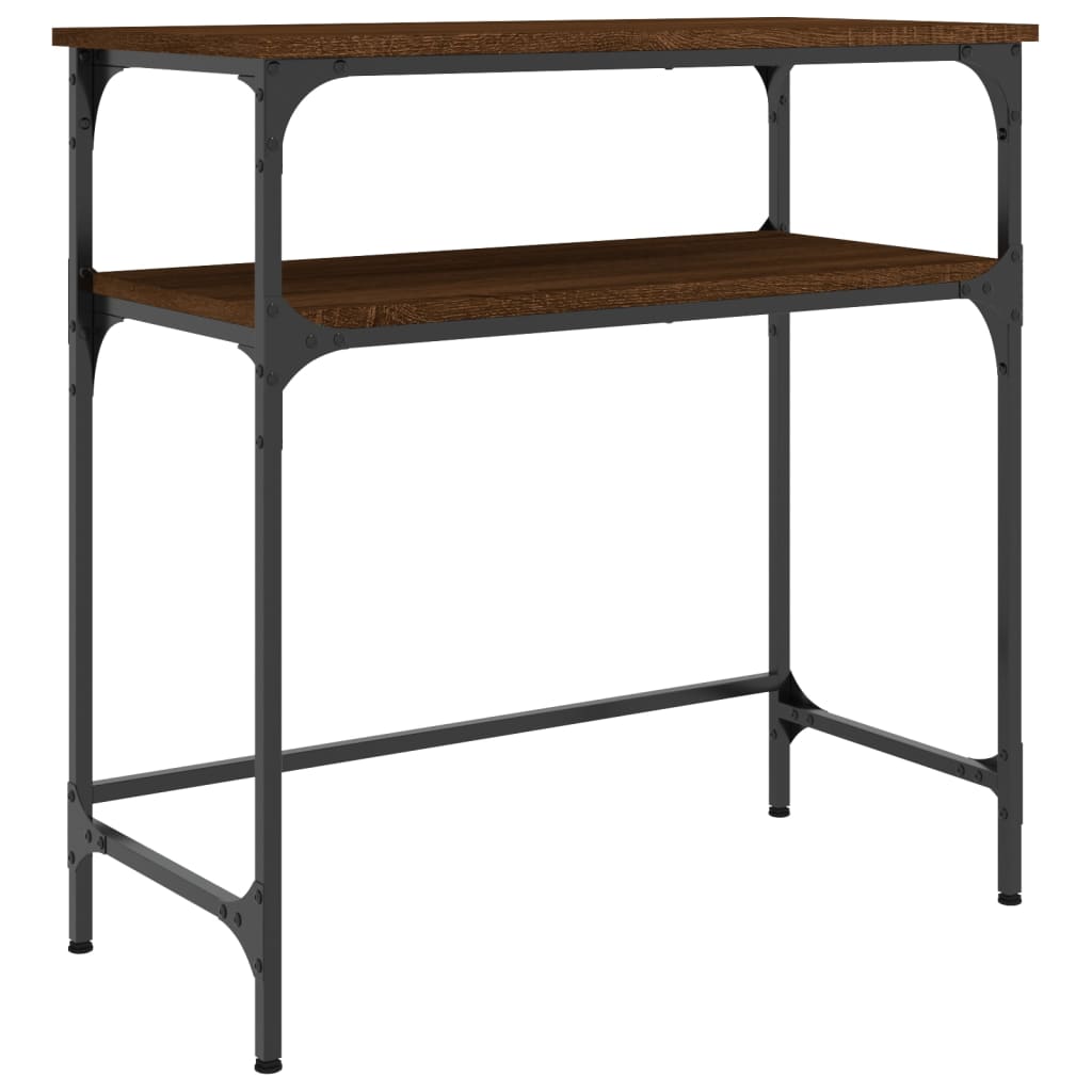 Table console chêne marron 75x35,5x75 cm bois d'ingénierie - XIOS