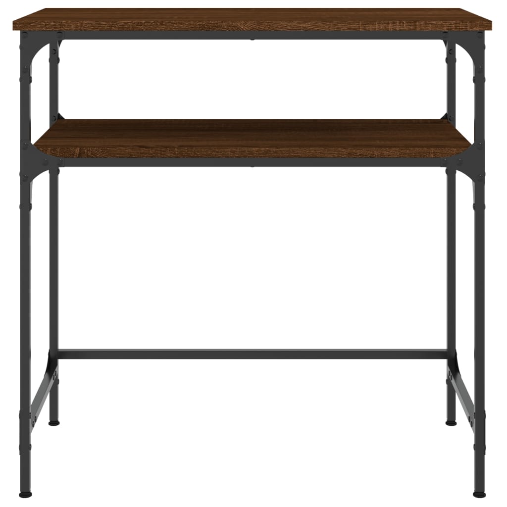 Table console chêne marron 75x35,5x75 cm bois d'ingénierie - XIOS