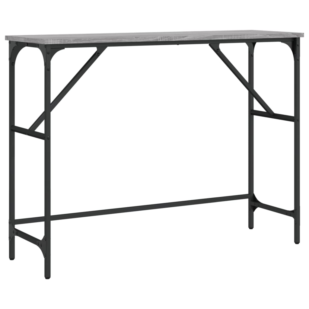 Table console sonoma gris 100x32x75 cm bois d'ingénierie - XIOS