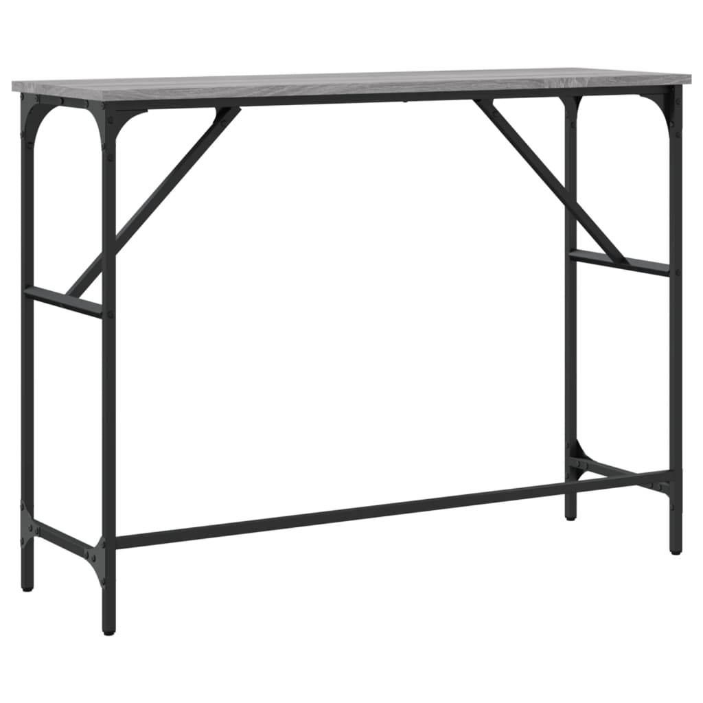 Table console sonoma gris 100x32x75 cm bois d'ingénierie - XIOS