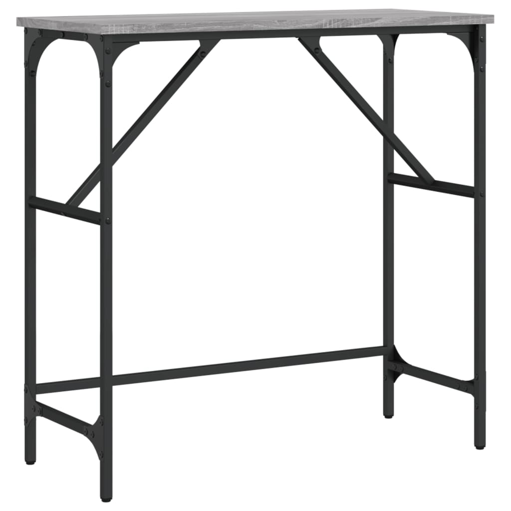 Table console sonoma gris 75x32x75 cm bois d'ingénierie - XIOS
