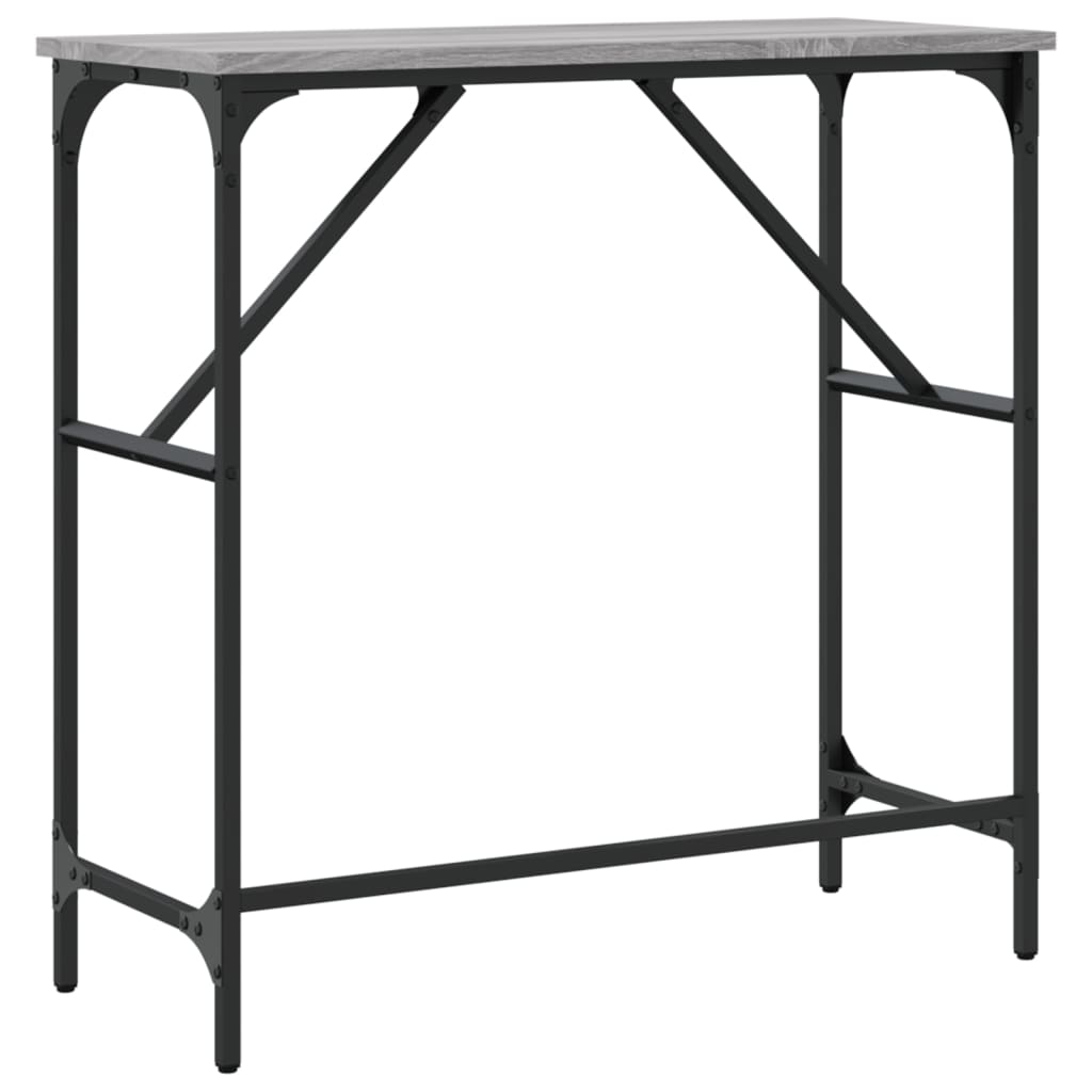 Table console sonoma gris 75x32x75 cm bois d'ingénierie - XIOS