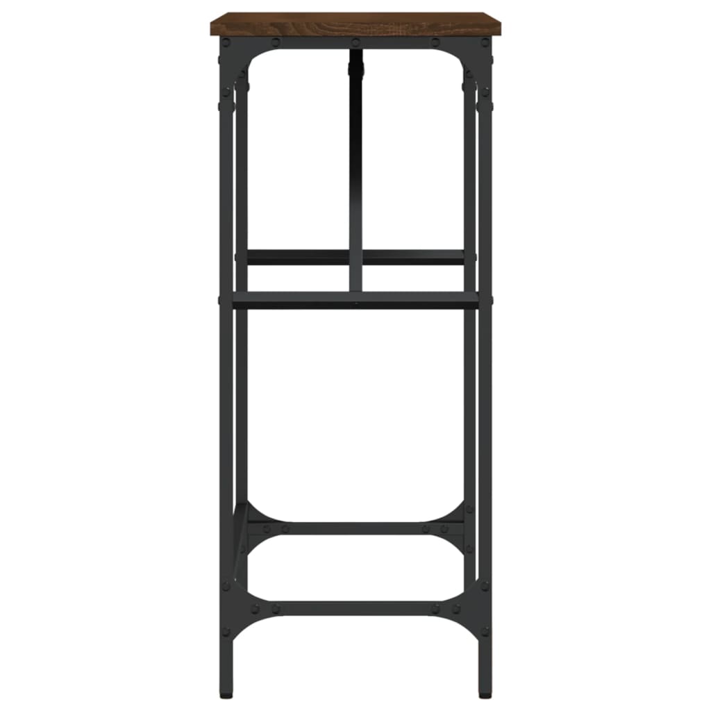 Table console chêne marron 75x32x75 cm bois d'ingénierie - XIOS