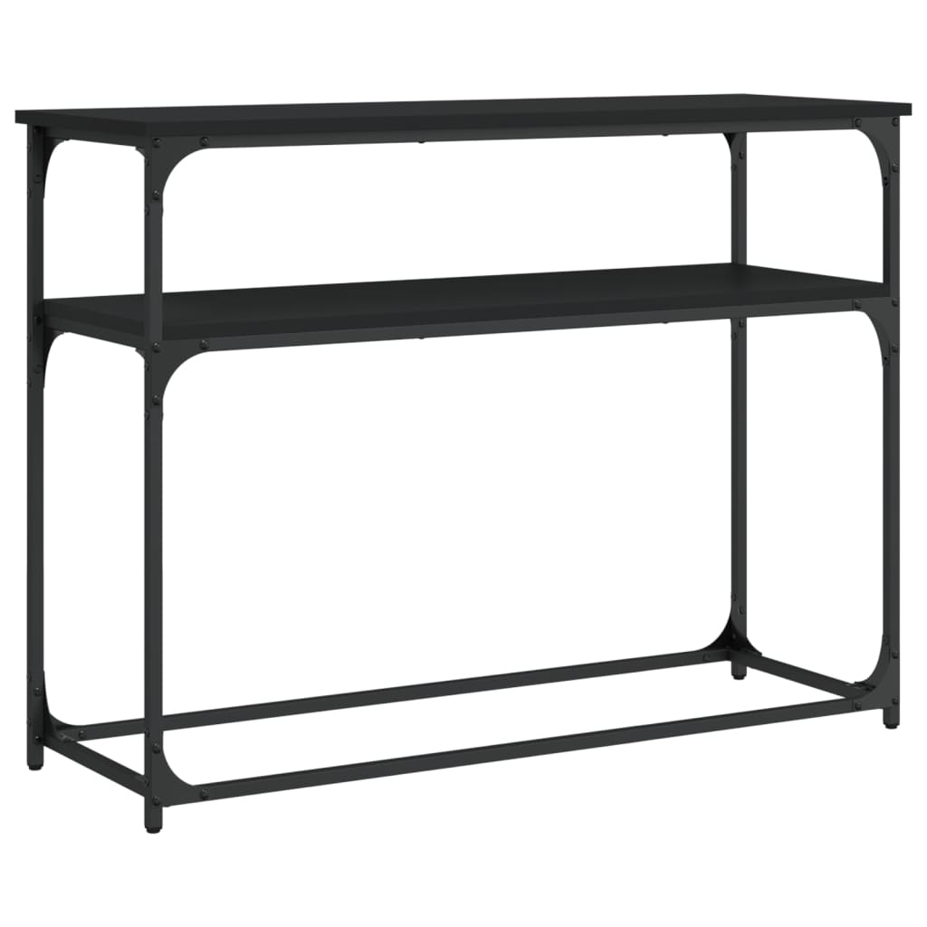 Table console noir 100x35,5x75 cm bois d'ingénierie - XIOS
