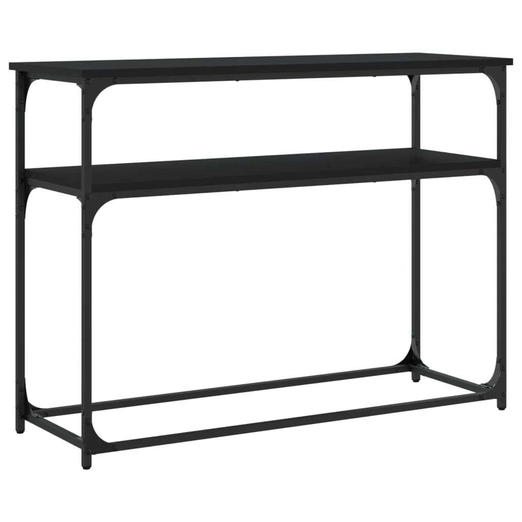 Table console noir 100x35,5x75 cm bois d'ingénierie - XIOS