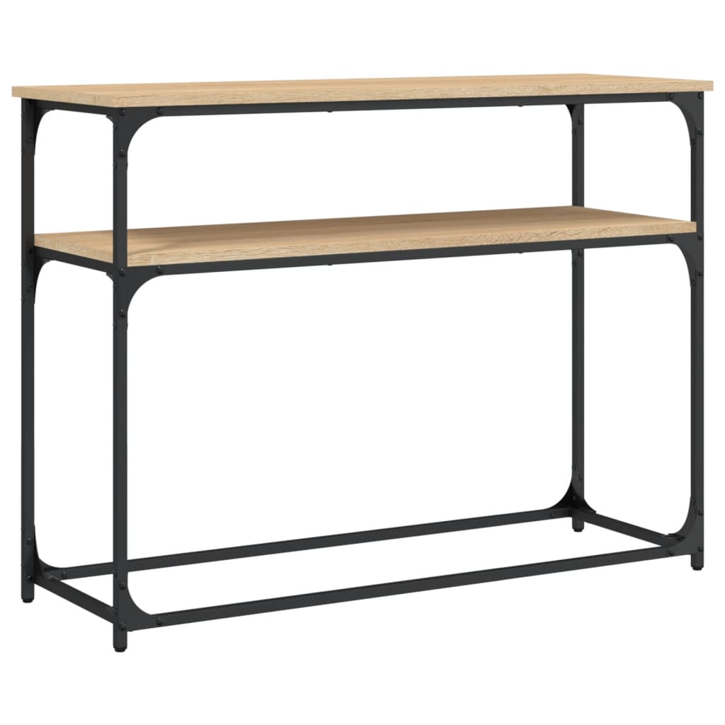 Table console chêne sonoma 100x35,5x75 cm bois d'ingénierie - XIOS