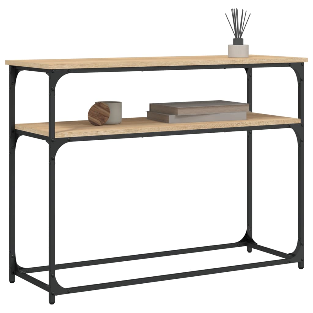 Table console chêne sonoma 100x35,5x75 cm bois d'ingénierie - XIOS