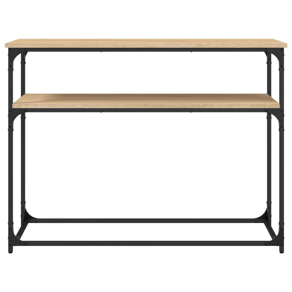 Table console chêne sonoma 100x35,5x75 cm bois d'ingénierie - XIOS