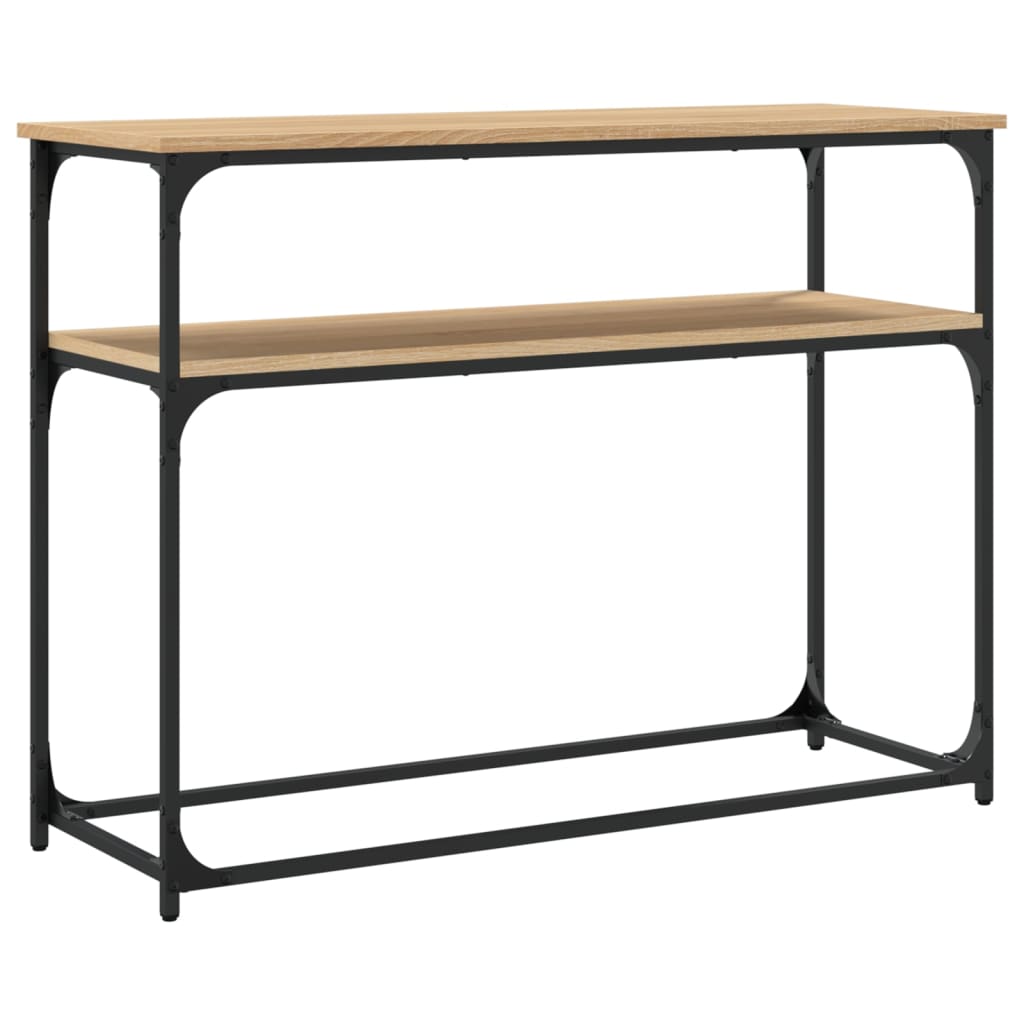 Table console chêne sonoma 100x35,5x75 cm bois d'ingénierie - XIOS