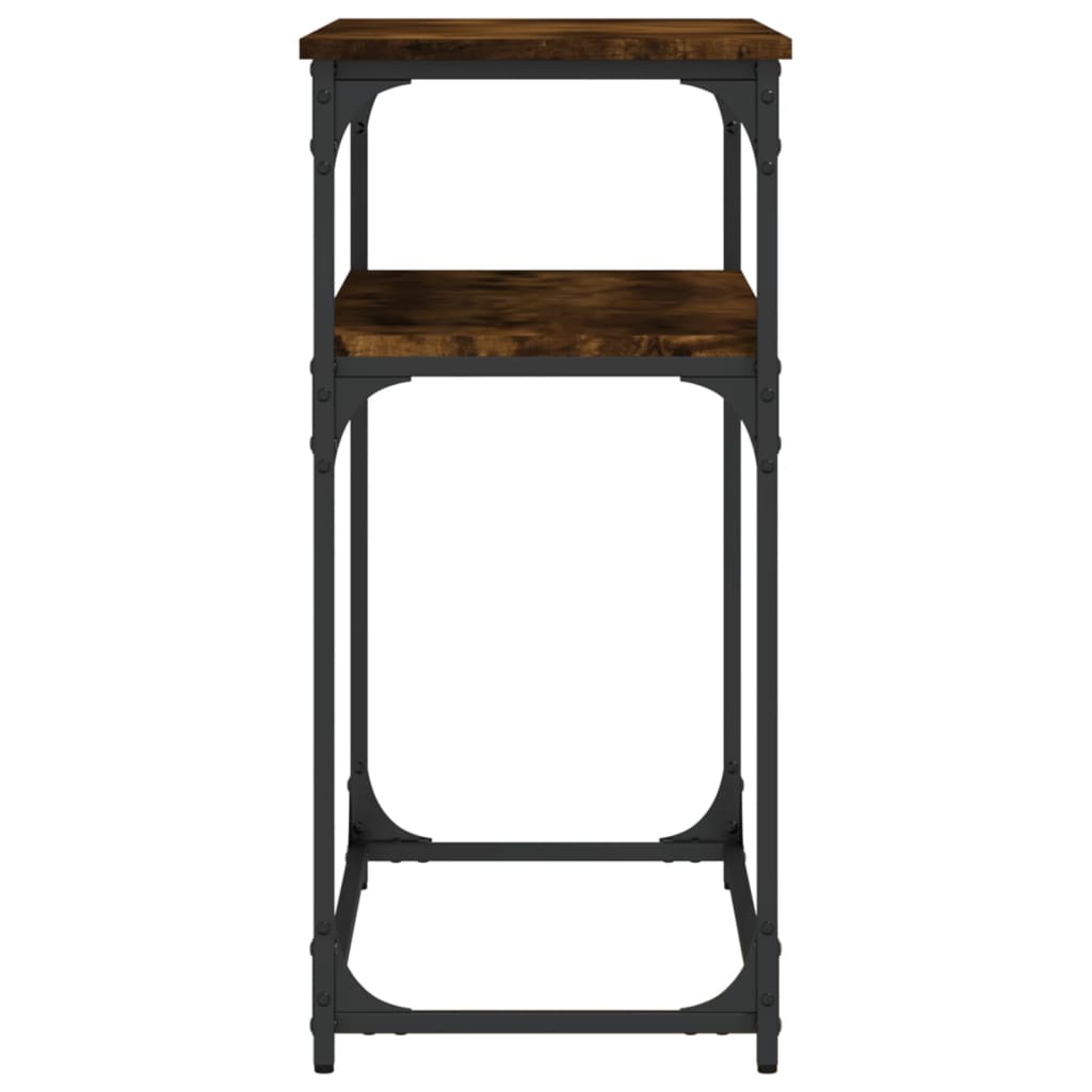 Table console chêne fumé 100x35,5x75 cm bois d'ingénierie - XIOS