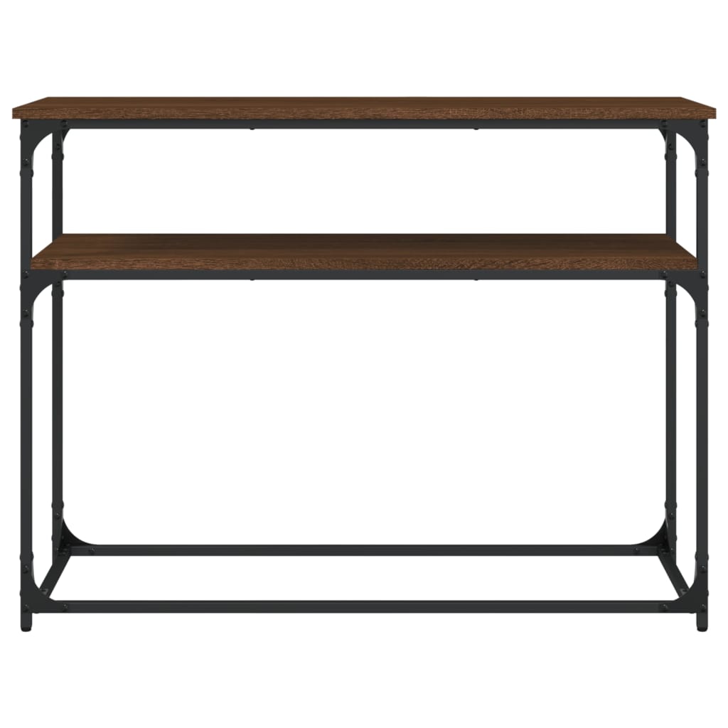 Table console chêne marron 100x35,5x75 cm bois d'ingénierie - XIOS