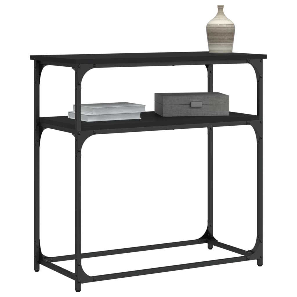 Table console noir 75x35,5x75 cm bois d'ingénierie - XIOS