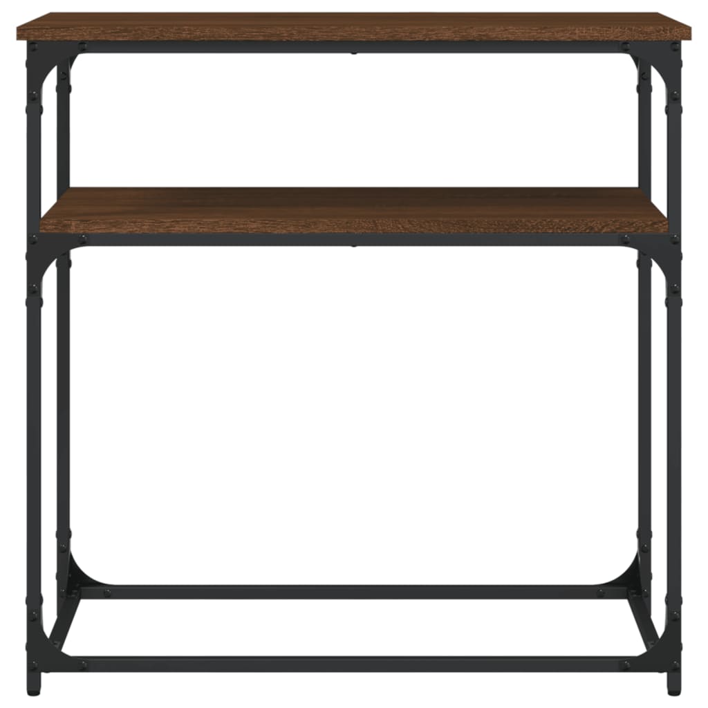Table console chêne marron 75x35,5x75 cm bois d'ingénierie - XIOS