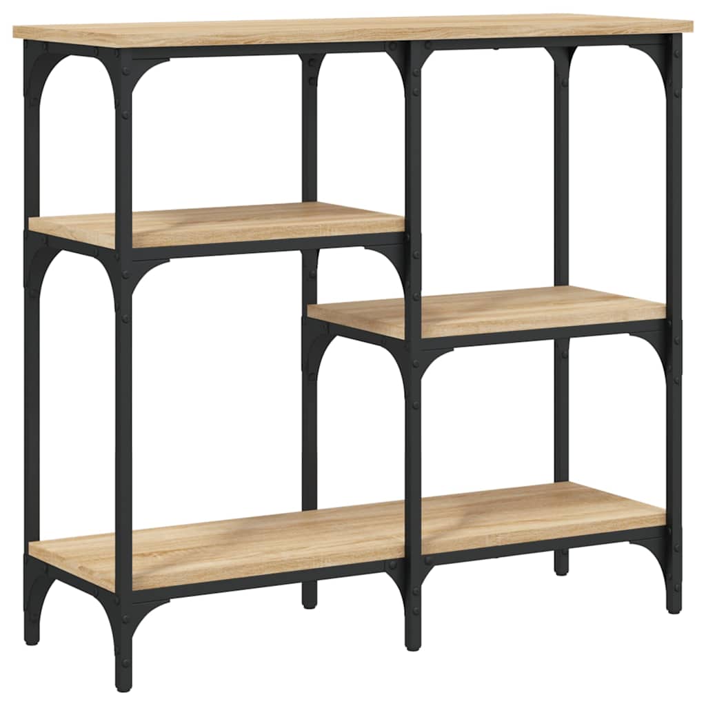 Table console chêne sonoma 80x29x75 cm bois d'ingénierie - XIOS
