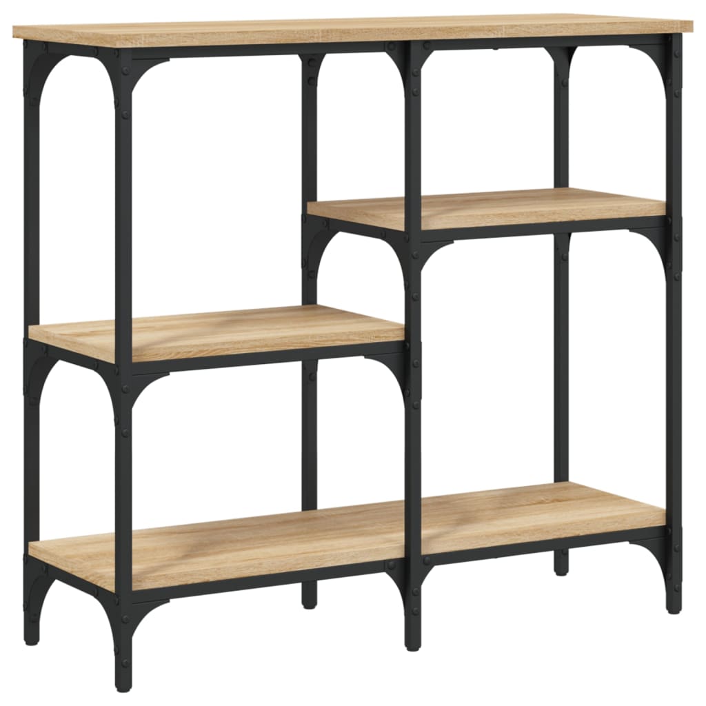 Table console chêne sonoma 80x29x75 cm bois d'ingénierie - XIOS
