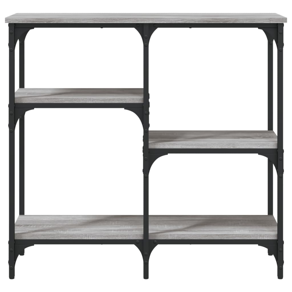 Table console sonoma gris 80x29x75 cm bois d'ingénierie - XIOS