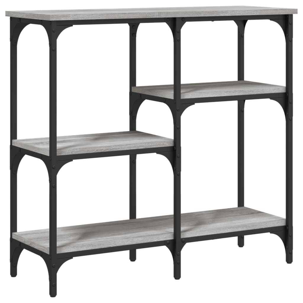 Table console sonoma gris 80x29x75 cm bois d'ingénierie - XIOS