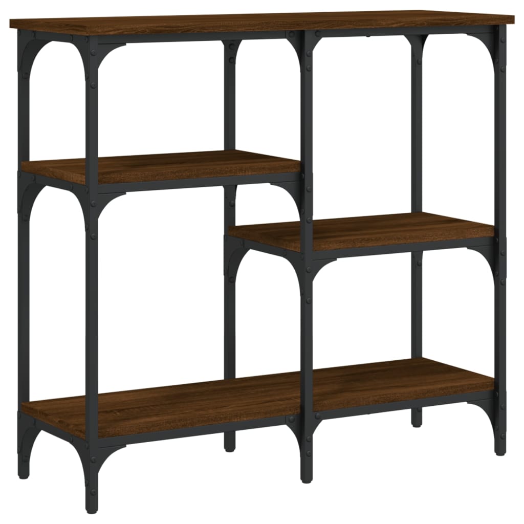Table console chêne marron 80x29x75 cm Bois d'ingénierie - XIOS