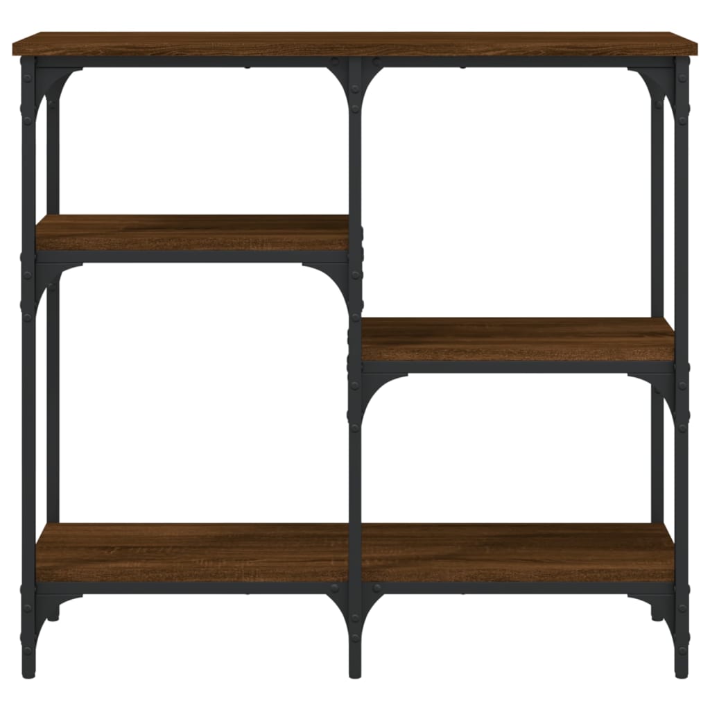Table console chêne marron 80x29x75 cm Bois d'ingénierie - XIOS
