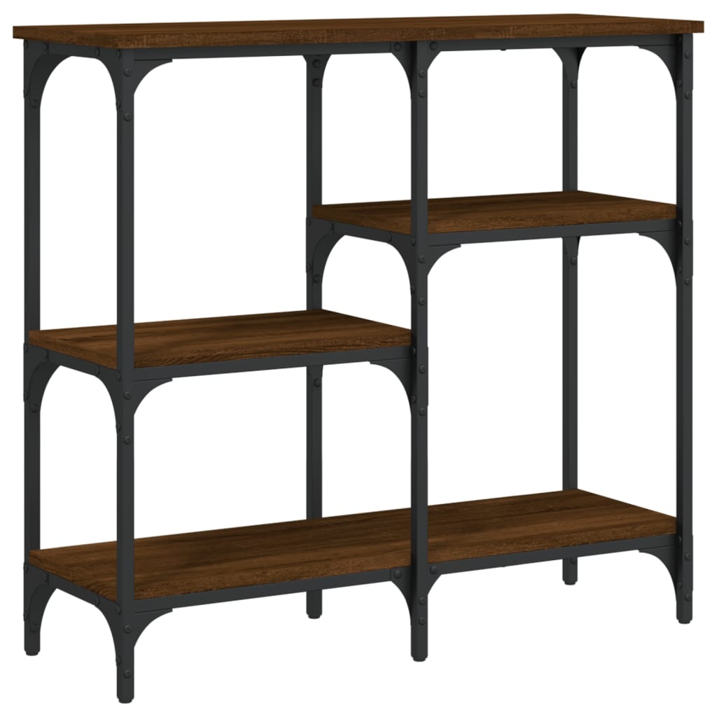 Table console chêne marron 80x29x75 cm Bois d'ingénierie - XIOS
