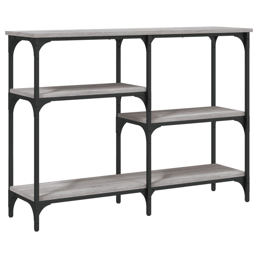 Table console sonoma gris 102x29x75 cm bois d'ingénierie - XIOS