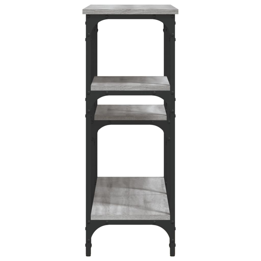 Table console sonoma gris 102x29x75 cm bois d'ingénierie - XIOS