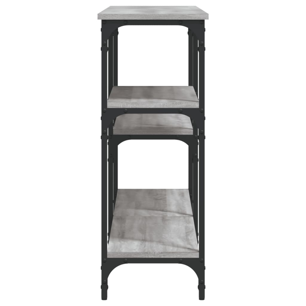 Table console sonoma gris 160x29x75 cm bois d'ingénierie - XIOS