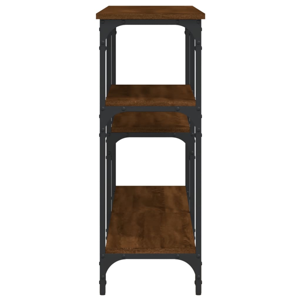 Table console chêne marron 160x29x75 cm Bois d'ingénierie - XIOS