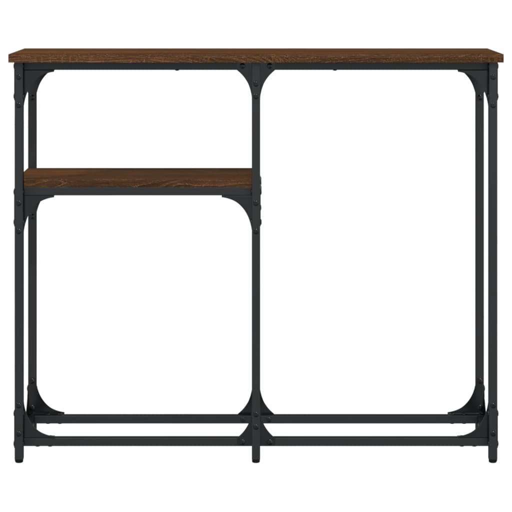 Table console chêne marron 90x22,5x75 cm bois d'ingénierie - XIOS