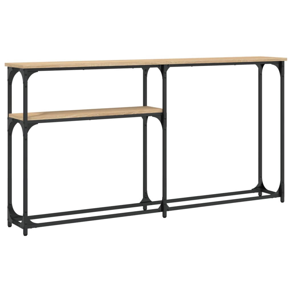 Table console chêne sonoma 145x22,5x75 cm bois d'ingénierie - XIOS