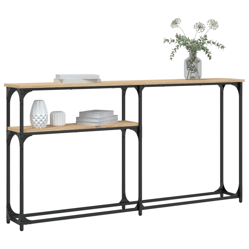 Table console chêne sonoma 145x22,5x75 cm bois d'ingénierie - XIOS