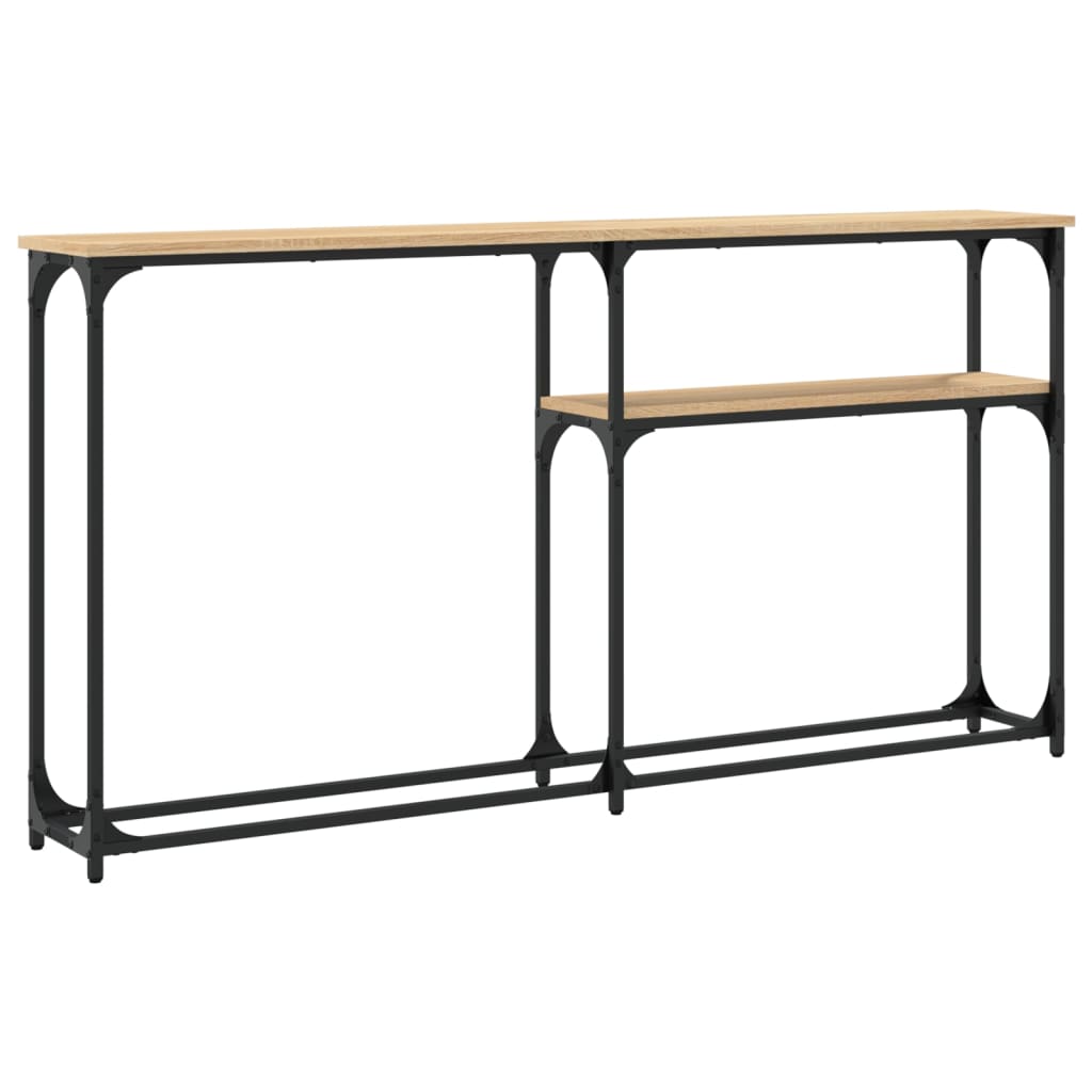 Table console chêne sonoma 145x22,5x75 cm bois d'ingénierie - XIOS